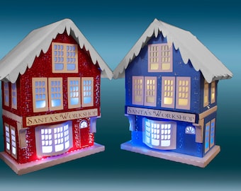 3D Paper House Template from i.etsystatic.com