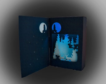 christmas collection bundle set of 6 shadow box lanterns etsy