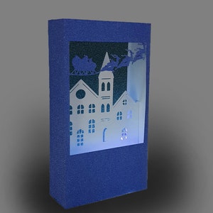 Modello di carta di notte ombra Santa