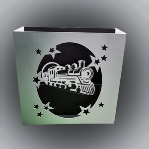 Modello di carta di compleanno Loco a vapore