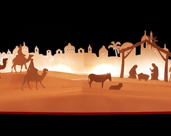 3D SVG Pop up Layered card 'Nativity' scene