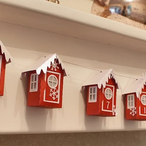 Advent Hut garland or decoration lanterns template