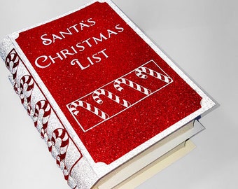 Santas Christmas List Book Box digital Template