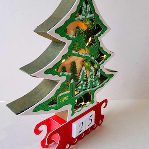 Illuminated Advent Calendar Tree Template