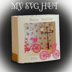 Carte SVG vélo boîte 3D DIGITAL download