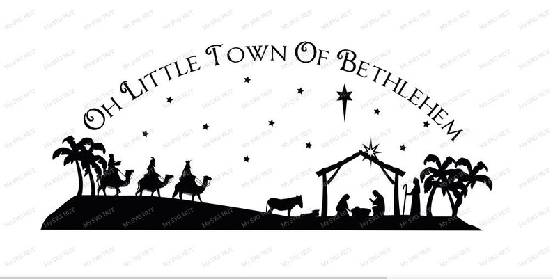 Oh Little Town Of Bethlehem template | Etsy