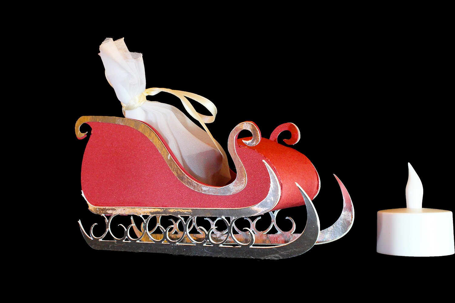 Download 3D SVG Santa Sleigh | Etsy