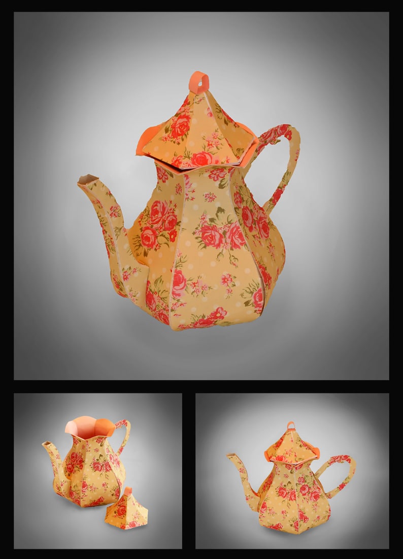 3D SVG Tea Pot DIGITAL download image 4