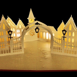 3D SVG PDF Arco de tarjeta emergente