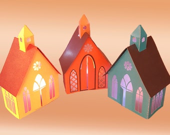 Little Church lantern Garland template