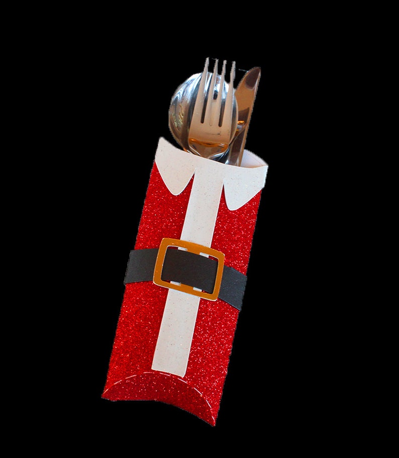 3D SVG PDF Santa Cutlery holder DIGITAL Download Etsy