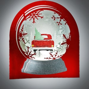 Modello classico contenitore di camion di natale neve
