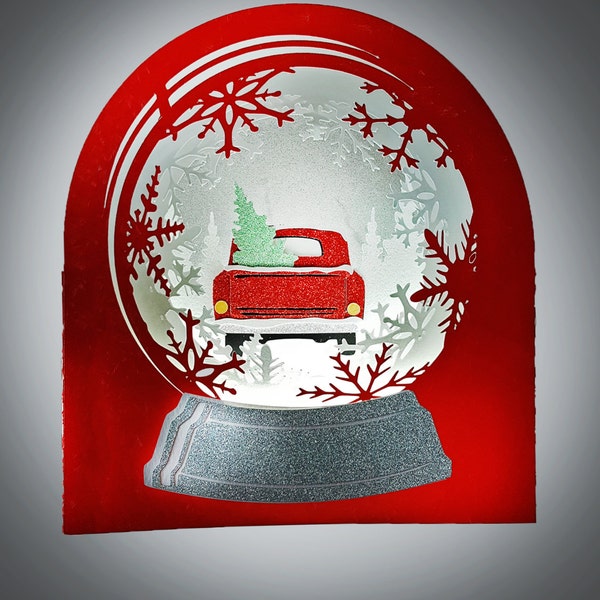 Snow Classic Christmas Truck Box template