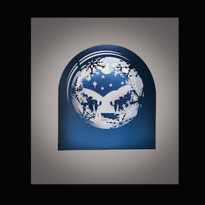 Modello di carta di Snow Globe Noel