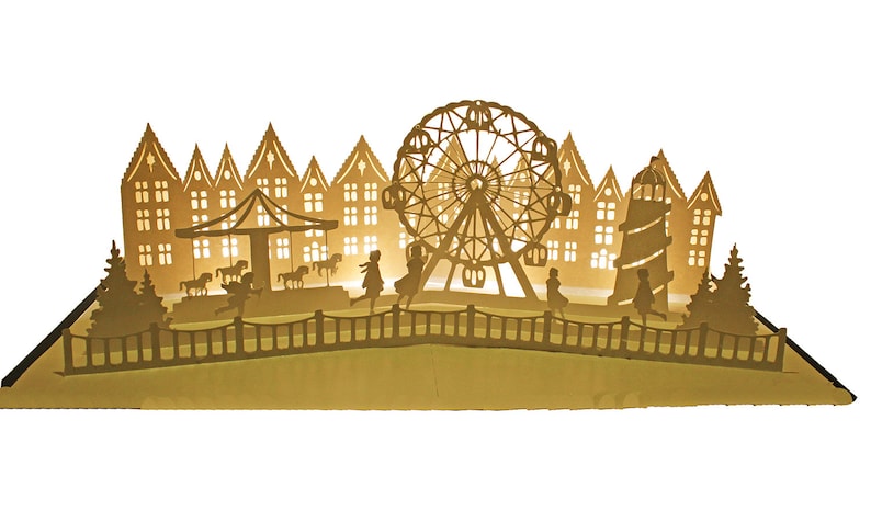Download 3D SVG PDF Pop up GREETINGS card All the fun of the fair ...
