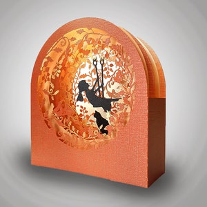 Modèle de carte boîte de jardin Swing
