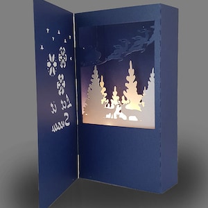 Let it Snow Shadow box card template