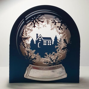 Snow Globe Snowy Cottage template image 1