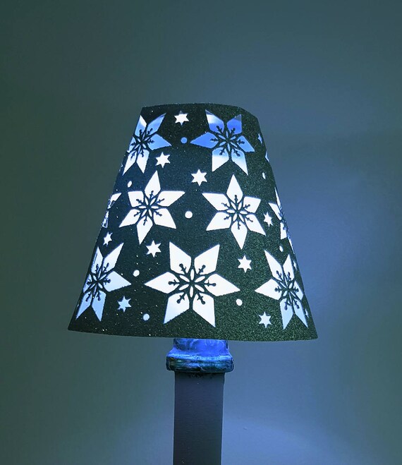 snowflake detail wine glass lampshade template etsy