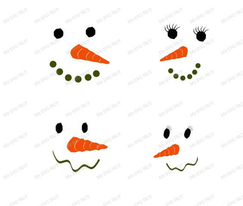 Snowman Faces template image 1