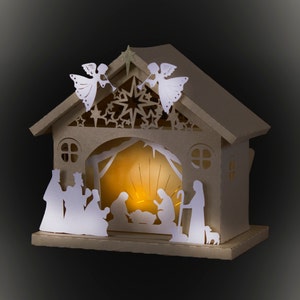 3D Nativity Barn template