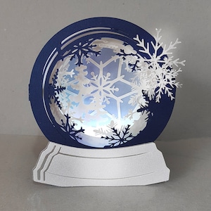 Snow Globe ersten Schnee Box Kartenvorlage