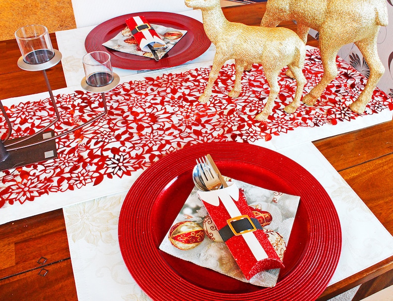 3D SVG PDF Santa Cutlery holder DIGITAL Download Etsy