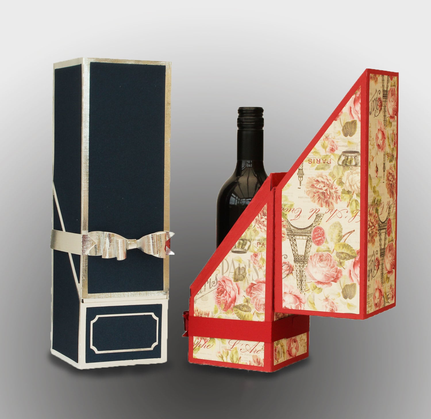 SVG Wine Bottle Gift Box DIGITAL Download Etsy UK