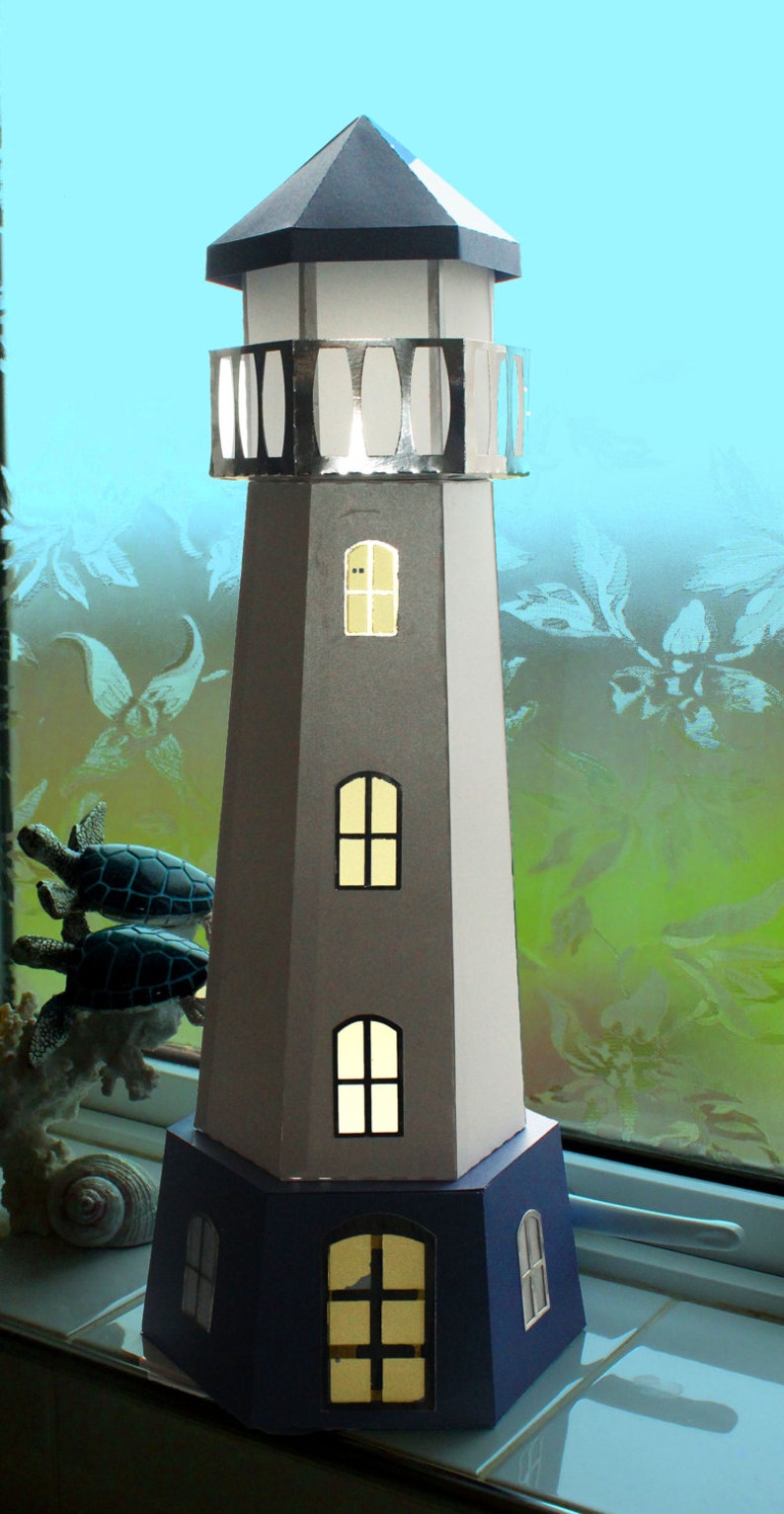 Download 3D SVG Lighthouse tealight holder DIGITAL file | Etsy