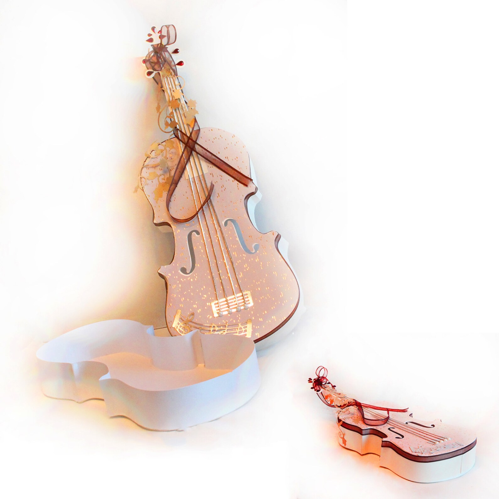 3D SVG PDF Violin gift box DIGITAL download Etsy