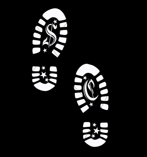 Santa Claus footprint Stencil template digital download | Etsy