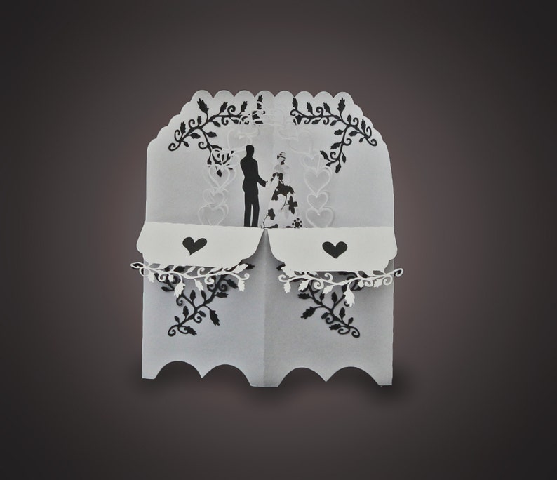Download Wedding hearts Box Card DIGITAL download svg scan n cut ...