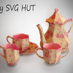 3D SVG Afternnon Tea Set DIGITAL télécharger