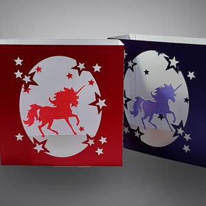 Modello di carta di unicorno