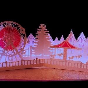 3D Pop up layered card Festive Fair
