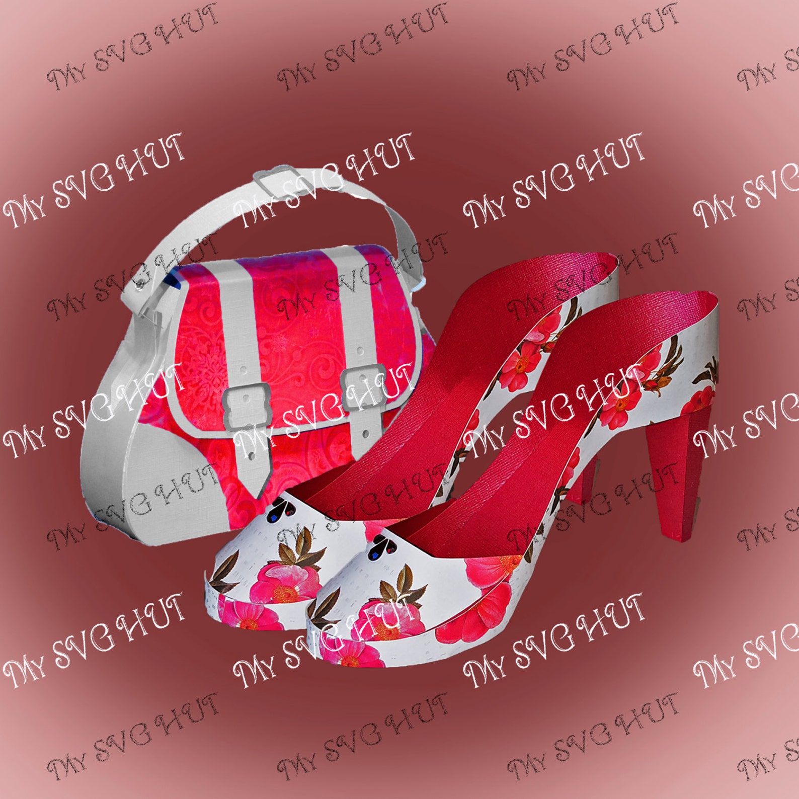 High Heel Shoe and Bag Set DIGITAL Download Etsy UK