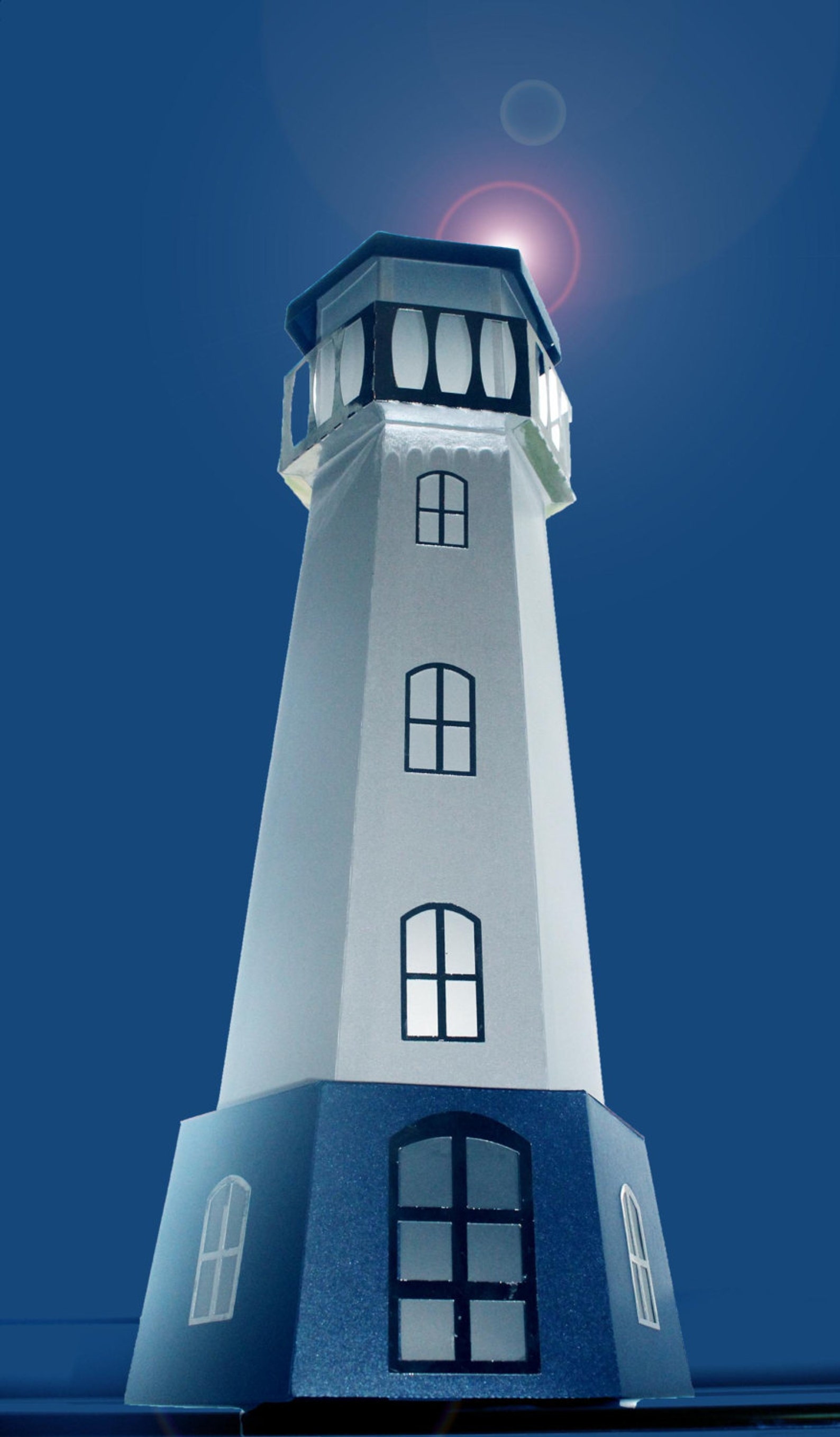Download 3D SVG Lighthouse tealight holder DIGITAL file | Etsy