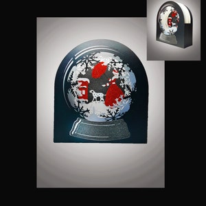 Modello di ultimo messaggio scheda globo della neve