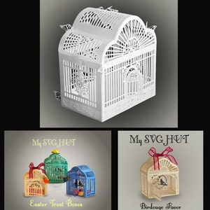 3D Birdcage and favor set SVG DIGITAL download