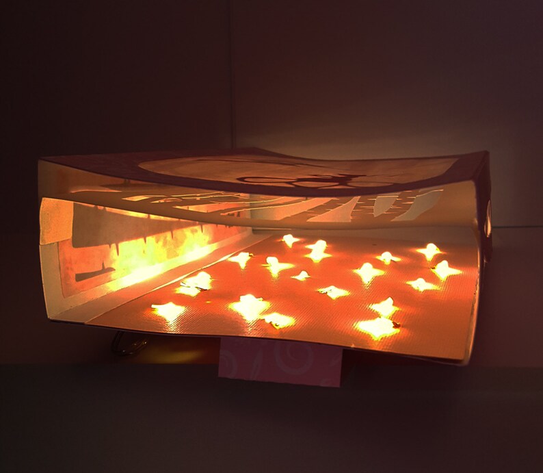 Dancing Fairies Light up Box Card Template Etsy UK