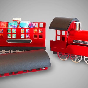 3D SVG Steam Train with Carriage and removable lid DIGITAL download image 3