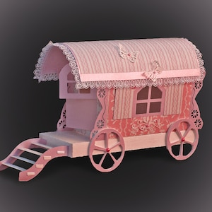 3D SVG Gypsy/travellers Caravan SVG digital downlaod