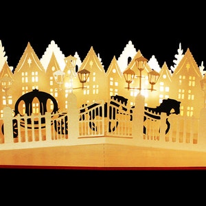 3D SVG PDF en capas Pop up escena festiva