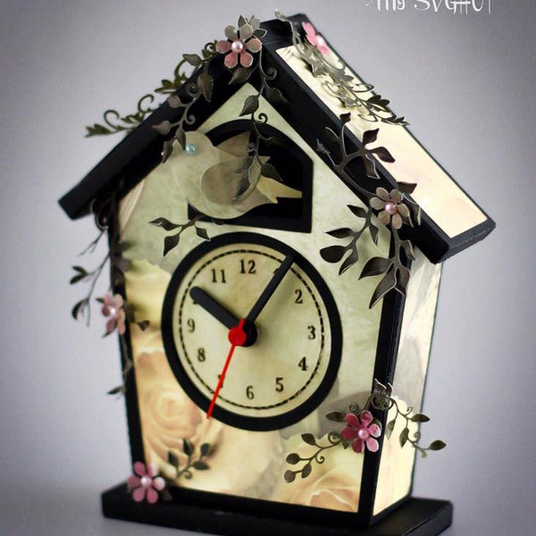 3D SVG Cuckoo Clock Digital download