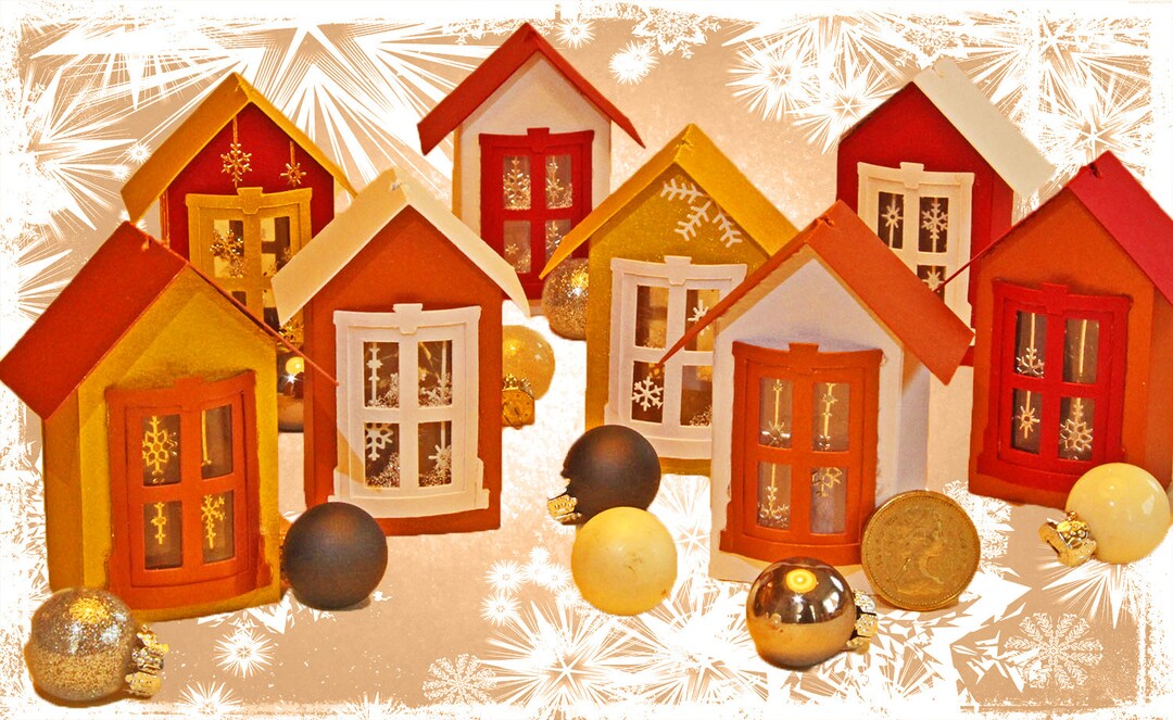 Christmas House Fairy Lights SVG Etsy