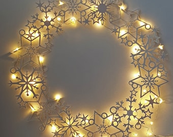 Plain Snowflake wreath DIGITAL download