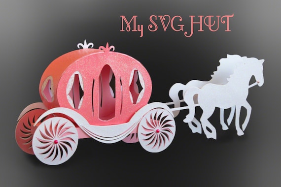 Download 3d Svg Pdf Princess Carriage Svg Digital Download Etsy