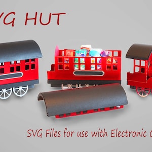3D SVG Steam Train mit Wagen und abnehmbarem Deckel DIGITAL download