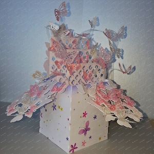 Fluttering Butterflies Box Card DIGITAL download