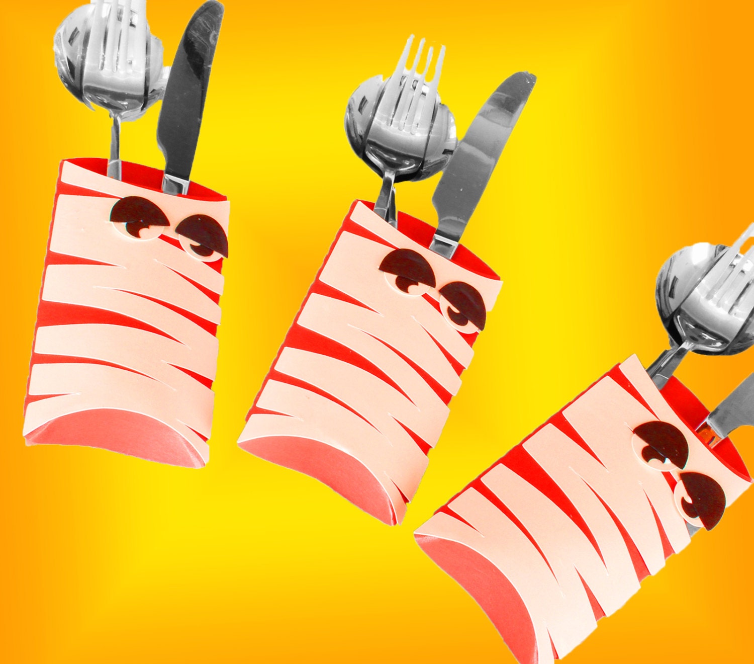 Download 3D SVG Halloween Mummy Design Cutlery holder DIGITAL Download | Etsy